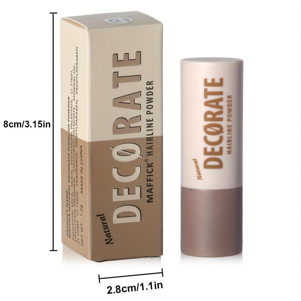 Natürliches Haaransatzpuder für einen makellosen Haaransatz, Konturpuder für das Gesicht, Stirnfüller und Schattenverstärker