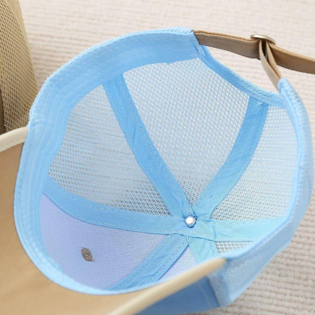 Korean Style Little Pony Embroidered Mesh Baseball Cap for Kids - Sun Protection Duckbill Hat