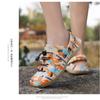 Men's Pattern Breathable Sandals Adjustable Lace Up Anti Slip Casual Outdoor Shoes