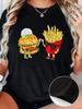 Cute Burger & Fries Friendship T-shirt