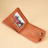 Retro Bifold Pocket Wallet Faux Leather Folding Wallet with Multi Card Slots Portable Card Holder Short Wallet for Men