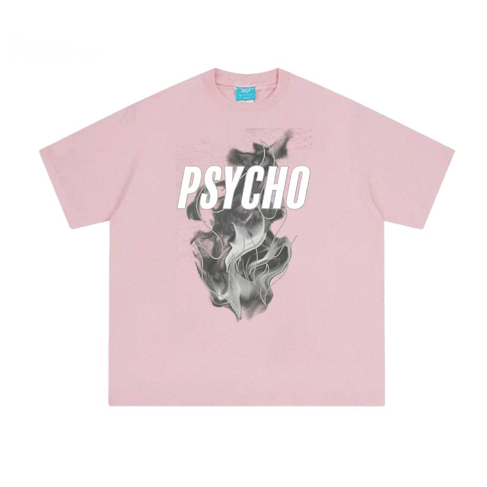 Psycho Grey Reflective Tee Dave Print T-Shirt Harajuku 100% Cotton Comfortable Female/Male Tees