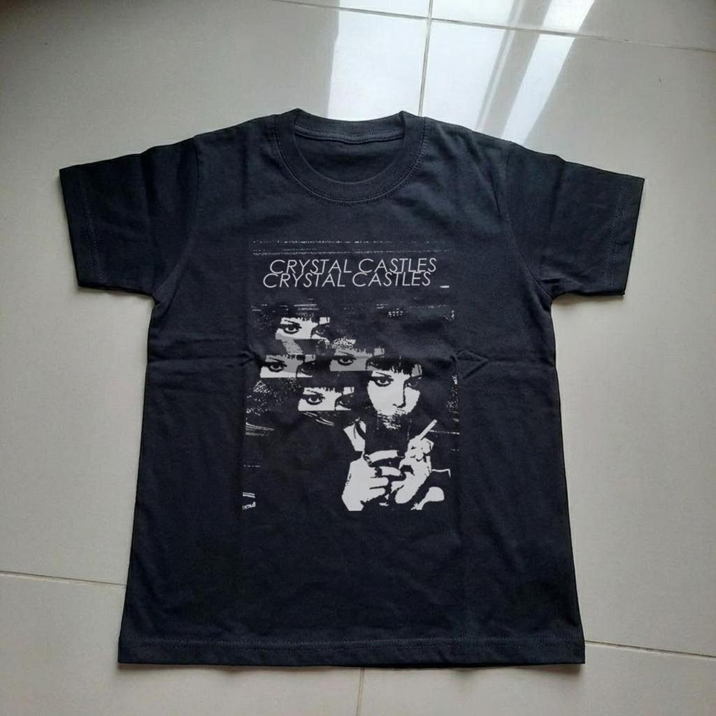 Crystal Castles 90s Style Synth-Pop Band T Shirt Goth Music Tee