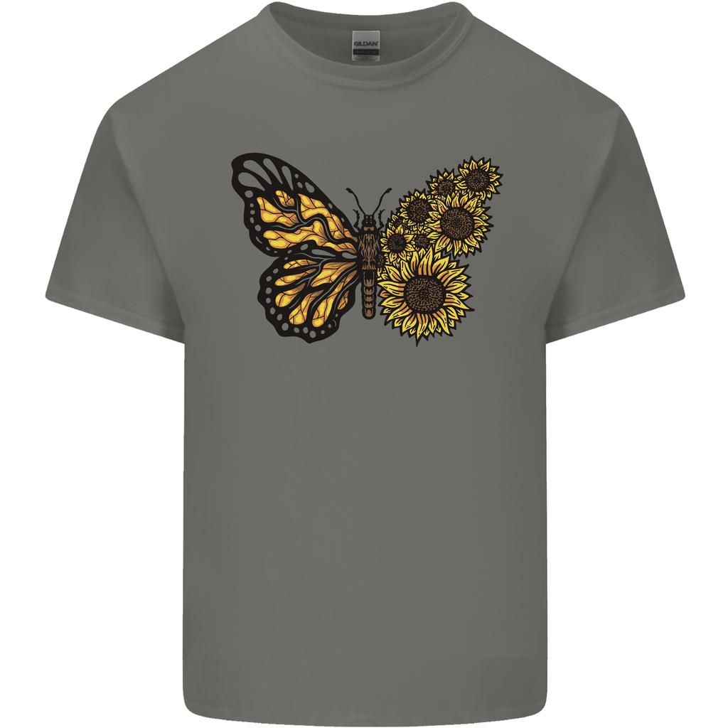 A Sunflower Butterfly Unisexs Light Cotton TShirt