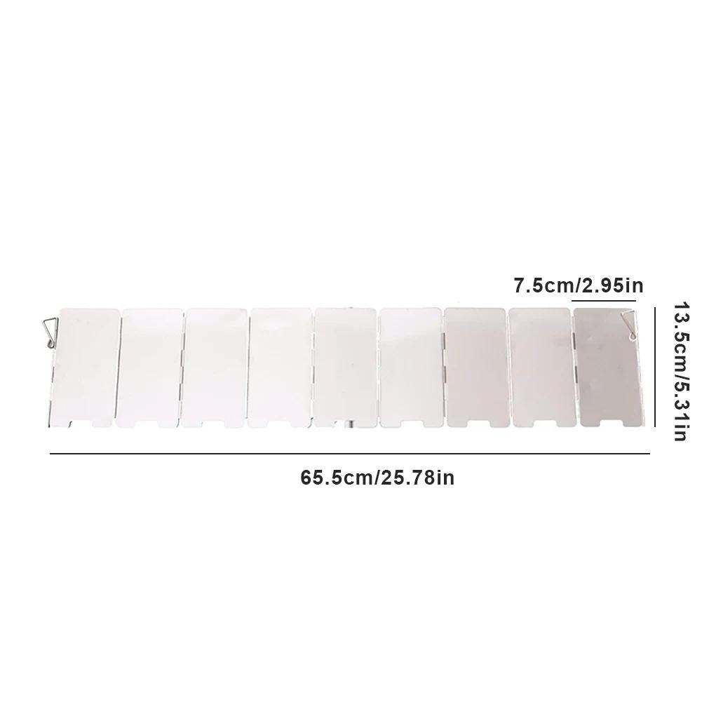 9pcs Cooking Wind Shield Foldable Outdoor Stove Wind Shield Aluminium Alloy for Camping Picnic Travel BBQ Supplies