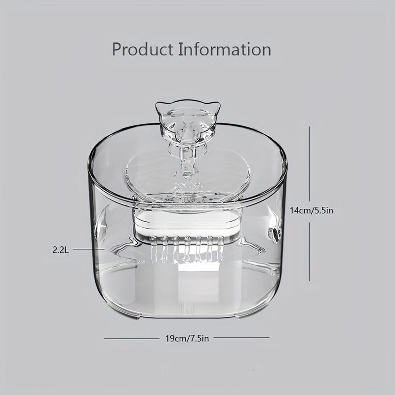 2.2L Smart Pet Water Dispenser, Automatic Cat Water Fountain Intelligent Drinking Fountain for Cats Dogs