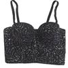 Sexy Spice Pearlescent Sequin Bra Versatile Outer Wear Tub Suspender Comfortable Gathering Corset