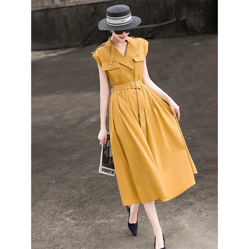 LANSHE ER 2026 Summer Elegant Commuter Short-Sleeve A-Line Dress XXL