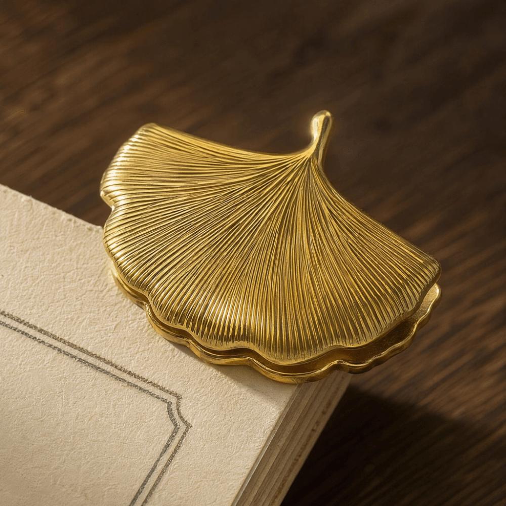 Elagant Bouquet Journal Clips Ginkgo Leave Metal Bookmark Retro Document Organization Clips  Office