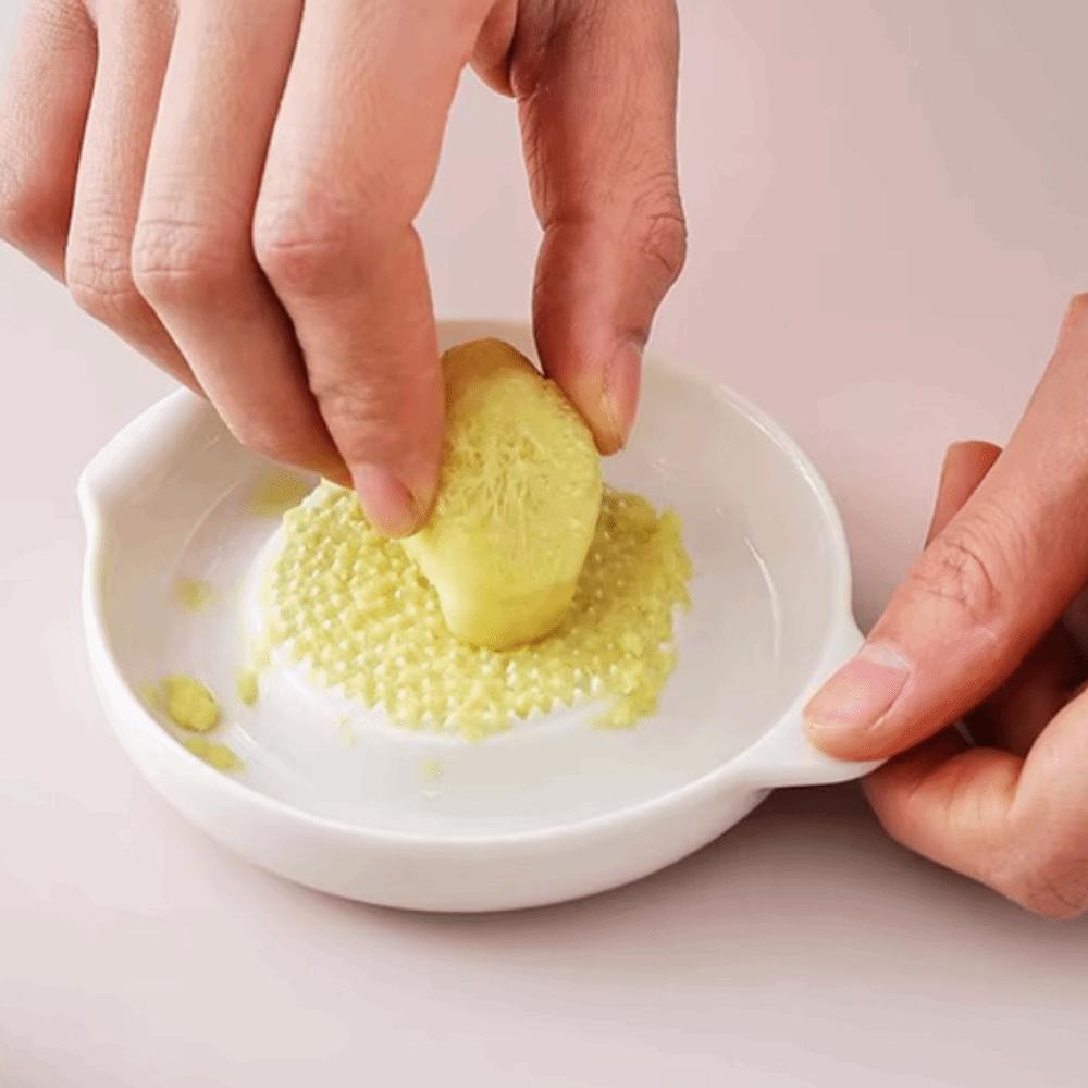 Household Ceramic Ginger Grater Manual Wasabi Grinding Dish Portable Baby Food Grinder Vegetables