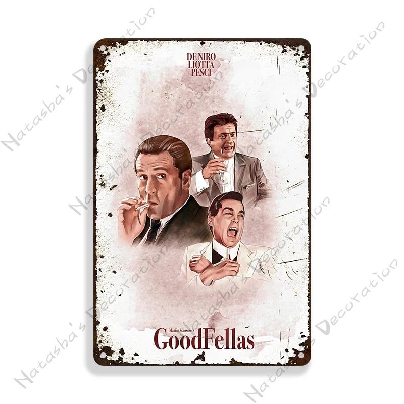 1990 American Movie Goodfellas Metal Tin Sign Vintage Metal Poster Home Bar Metal Signs Garage Metal Plate Retro Wall Decor