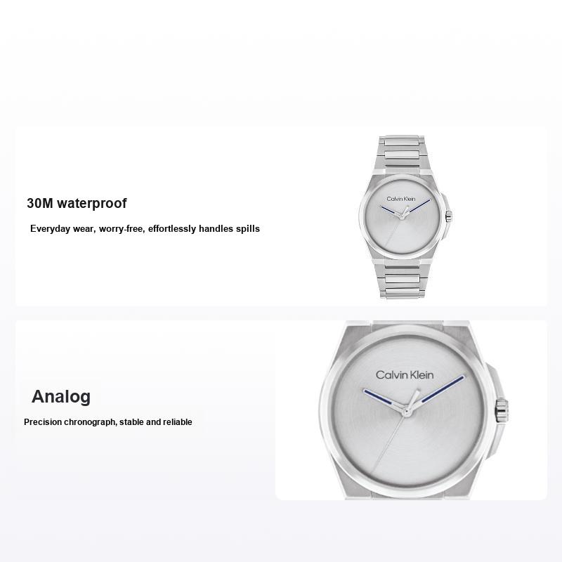 Calvin Klein Quartz Watch Steel Bracelet Silver Dial Men watches 25200456 25200456