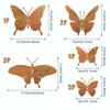 15 Pcs Home Rusty Metal Butterfly Yard Decoration Garden Fence Decor Unique Wall Art