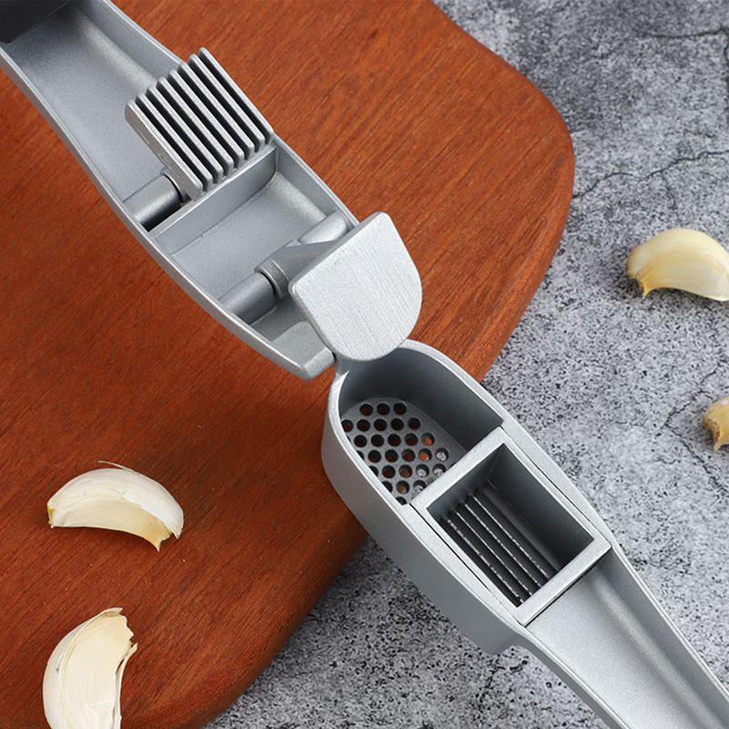 2-in-1 Design Multifunction Garlic Press Crusher Kitchen Cooking Ginger Squeezer Masher Handheld Ginger Mincer Tools