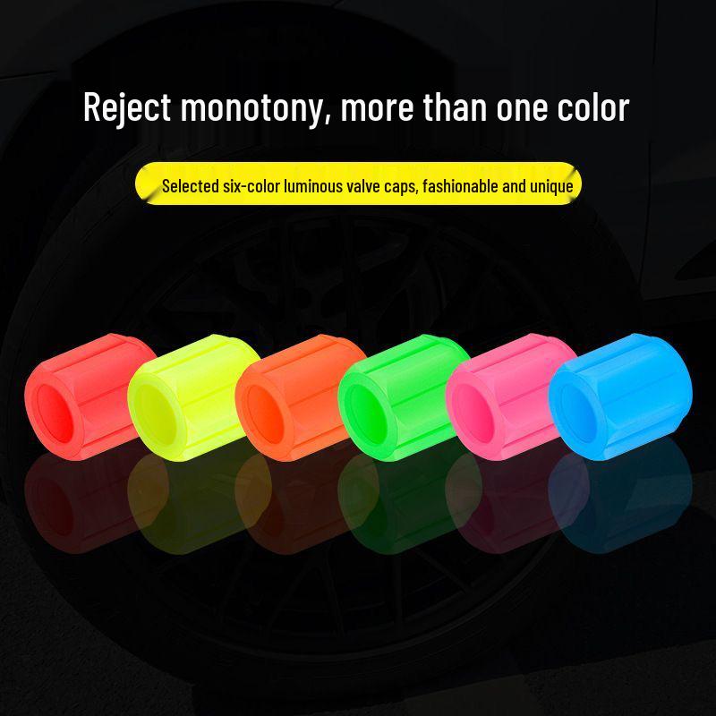 Custom Luminous Valve Cap for Car Tires - Plastic, 6g, OPP Bag Packaging