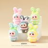 8pcs/Set Baby Three Figure Toy Mini Rabbit Figurine Desktop Decoration Model Ornaments Toys Boys Girls Christmas Gifts
