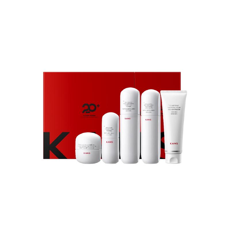 Han Shu Whitening & Moisturizing Skincare Set: Single or Five-Piece Facial Gift Box for Spot Fading and Nourishing.