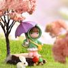 Cute 4Pcs Umbrella Couple Car Interior Decoration Action Figures Auto Rearview Mirror Dashboard Ornaments For Car Accessories