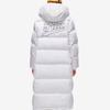 Fila Fusion Baseball Series Letter Patch Fashion Long Hooded Warm Down Coat Women outerwear White T11W242916FWT
