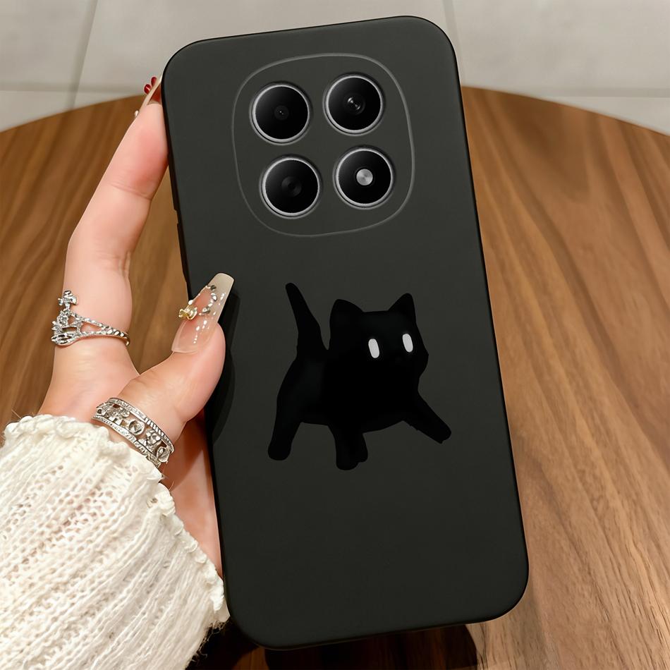 Cute Cats Cover For Poco M8 Pro 5G Phone Case Soft Protective Black Funda For Poco M 8 M8Pro Untra Thin Durable Back Covers Capa