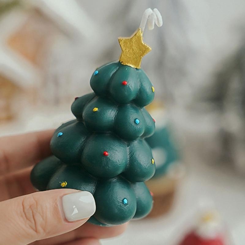 Handmade Christmas Tree Candle With Refined Paraffin And Bean Wax Blend Fragrant Candle