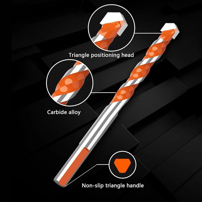 3/4/5/6/7/8/10/12Multifunctional Glass Metal Tile Drill Bit Triangle Diamond Drill Set Ceramic Concrete Brick Wood Punching Hole Saw Drill