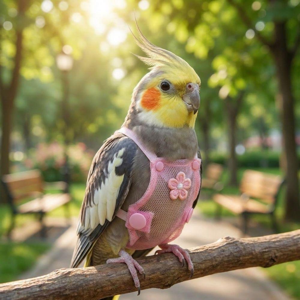 with Leash Bird Flight Suits Snap-Closure Parrot Flying Clothing Bird Vest for Cockatiel Pigeons