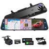 Câmera de Painel 4K CarPlay Android Auto Dianteira e Traseira Dividida Câmbio Reverso Toque Memória de 64GB Espelho Retrovisor Digital Manual de Instruções Japonês Incluído 12 polegadas