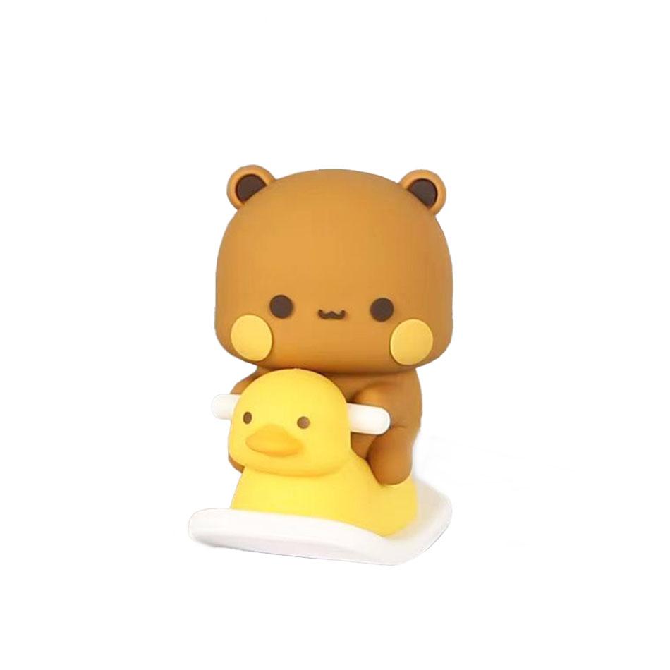 Cute Kawaii Bubu Dudu Panda Bear Figure Cartoon Exciting Bear Miniatures Collectible Animal Toy Doll Ornament Home Derocation