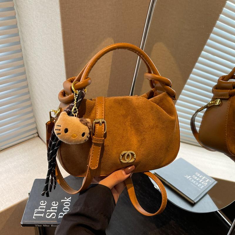 Handbag Bag Women's 2025 New Autumn and Winter Fashion High-end Sense Retro Commuter Women's Bag One Shoulder Crossbody Dumpling Bag