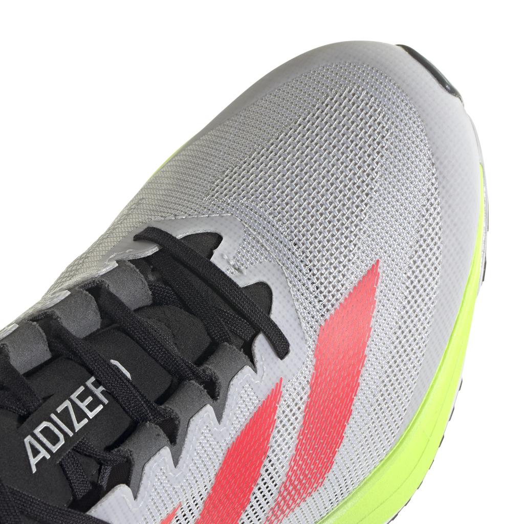 Adidas adizero Boston 12 Running Shoes, Unisex Adult, MDF81, Dash Gray/Lucid Red/Lucid Lemon (JI4472), Size 26.5cm