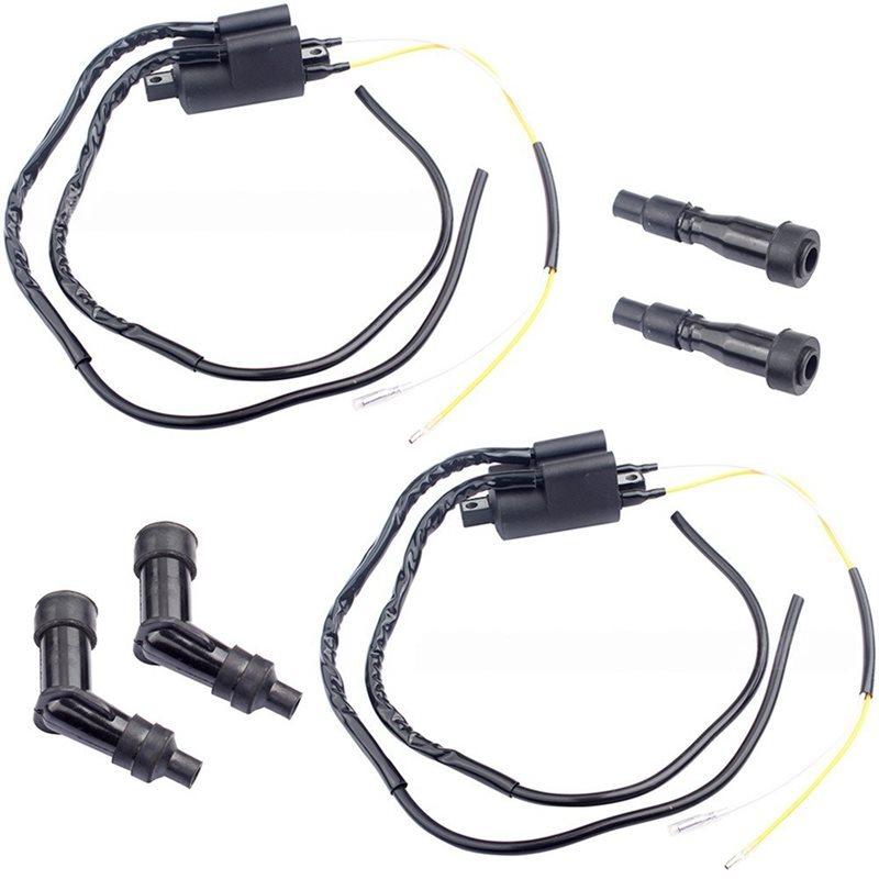 Ac29-For Honda 750 Four Ignition Coils& Spark Plug Caps- 30501-300-003& 30502-300-003 For CB750 CB750A CB750F CB750K 1969-1978