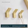 Matte Gold Space Aluminum Punch-Free Towel Holder (3-Pack)