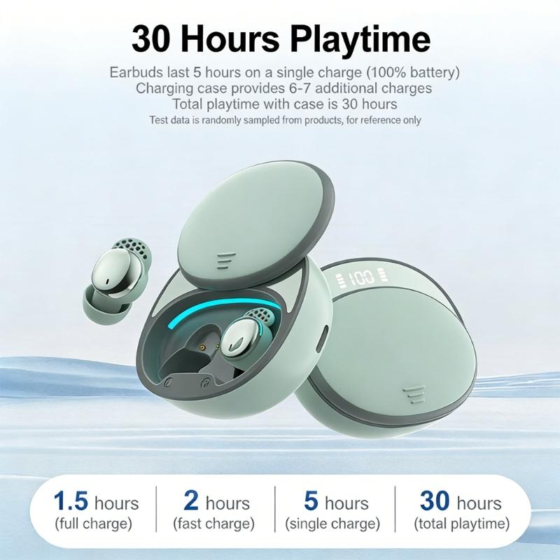 Wireless In Ear Headphone with Noise Isolation Sleep Mode Bluetooth-compatible 5.3 Fast Connect & 5.5 Hour Play time for Side Sleep