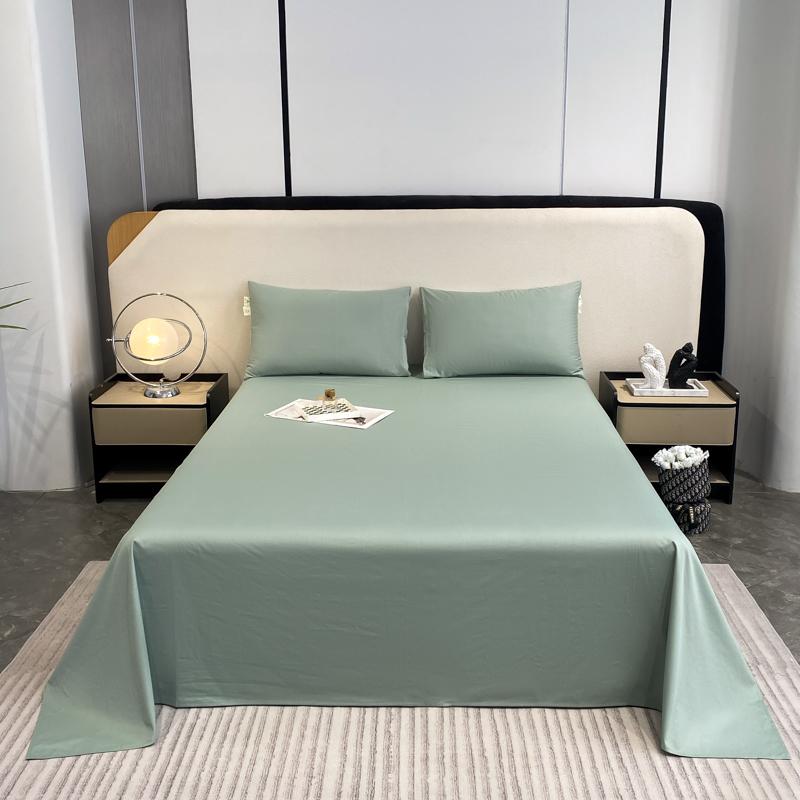 Cotton Bed Flat Sheet for Double Bed Plain Solid Color Top Sheets Single/Queen/King Flat Bedsheets Home Bed Linen Sheets