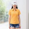 Women‘s Polo Collar Short Sleeve Slim Fit T-Shirt Cotton Solid Casual Summer Top