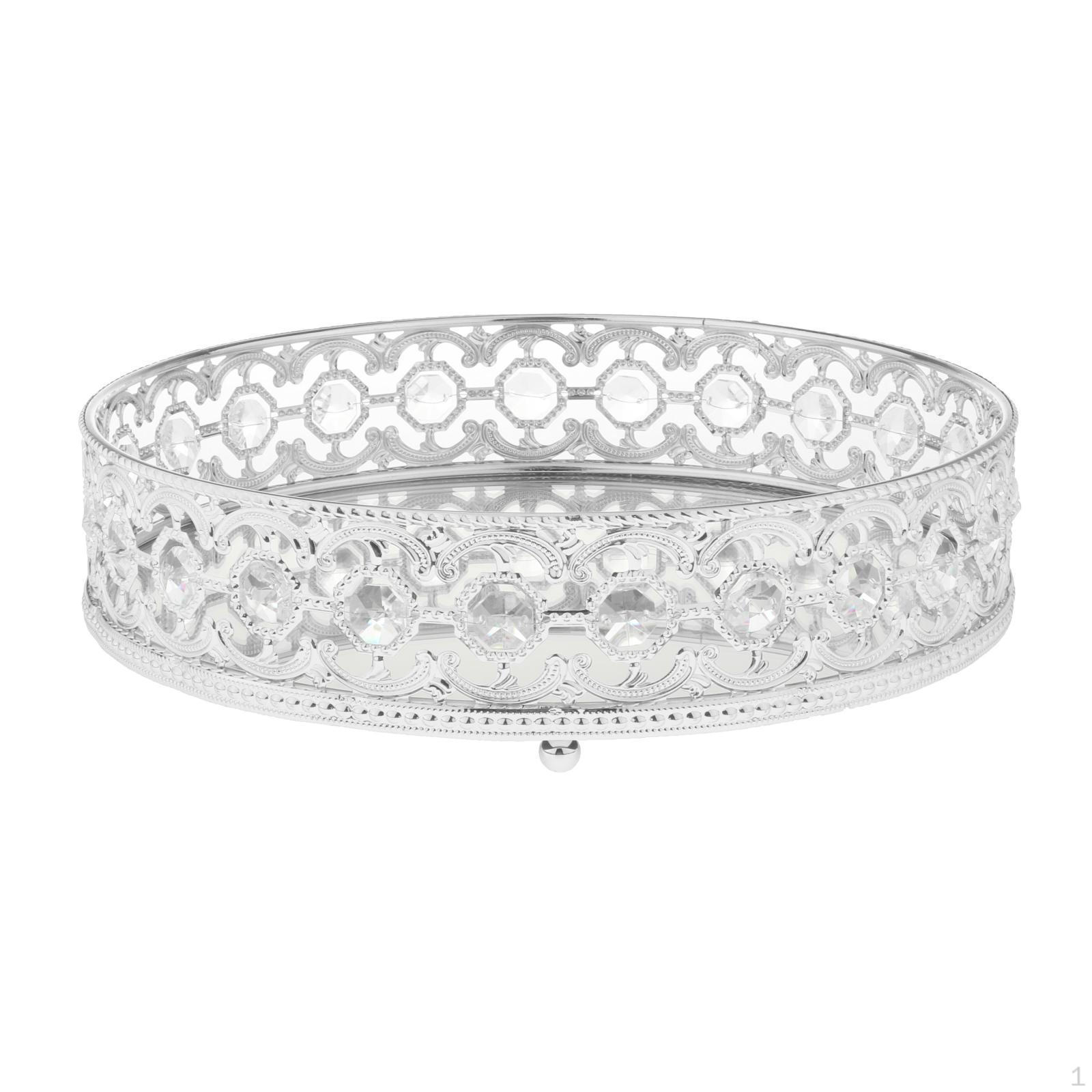 

Декоративне скляне дзеркало Декоративне скляне дзеркало Піднос для макіяжу Дисплей для ванної кімнати Весільні прикраси Подарунок на день народження срібний