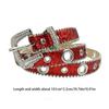 Shinning Rhinestone Buckle Waist Belts for Rock Fans Adjustable Belt for Cowboy Teens Female Jeans Skirt Waistband