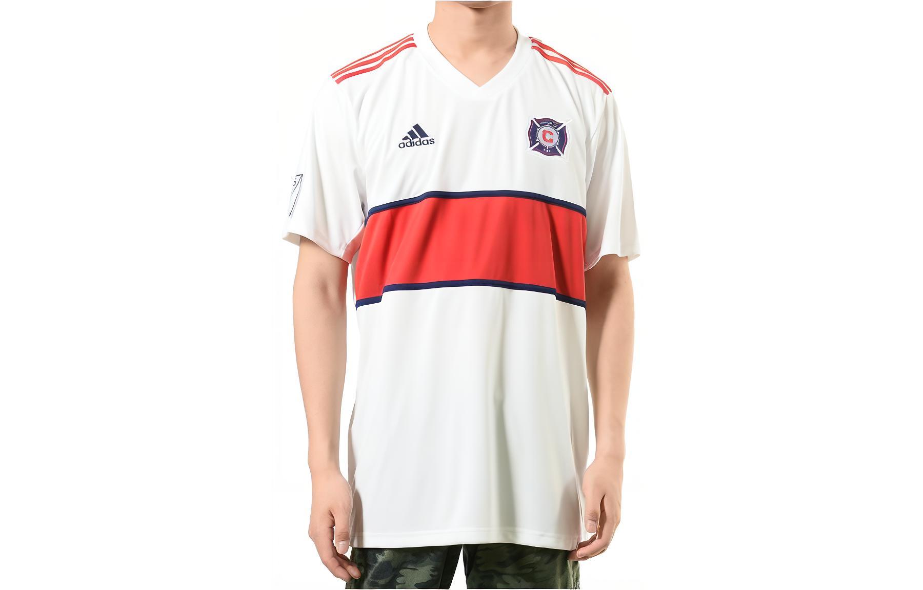 Adidas T Shirts Men s White V Neck Moderate Straight Fit DP9036 XL