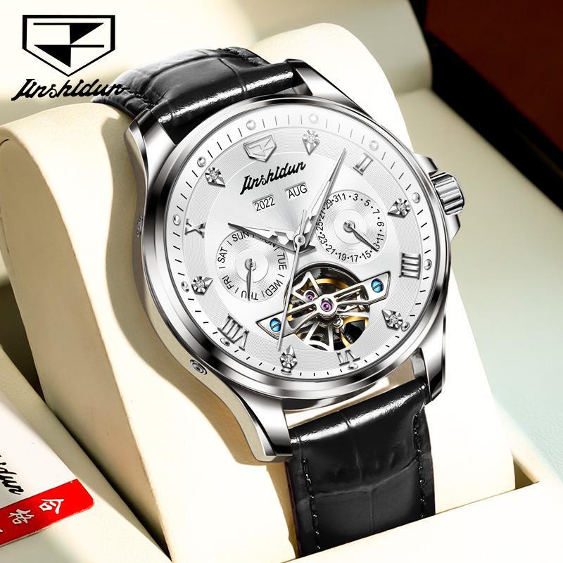 JINSHIDUN New Business and Leisure Men's Watch Tusso Multi -function Fully Automatic Mechanical Complex High -end Watch High -end Watch