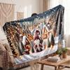 Weihnachts-Bettdecke mit individuellem Namen, Flanell, warm, gemütlich, Überwurf, Heimdekoration, Weihnachtsgeschenk