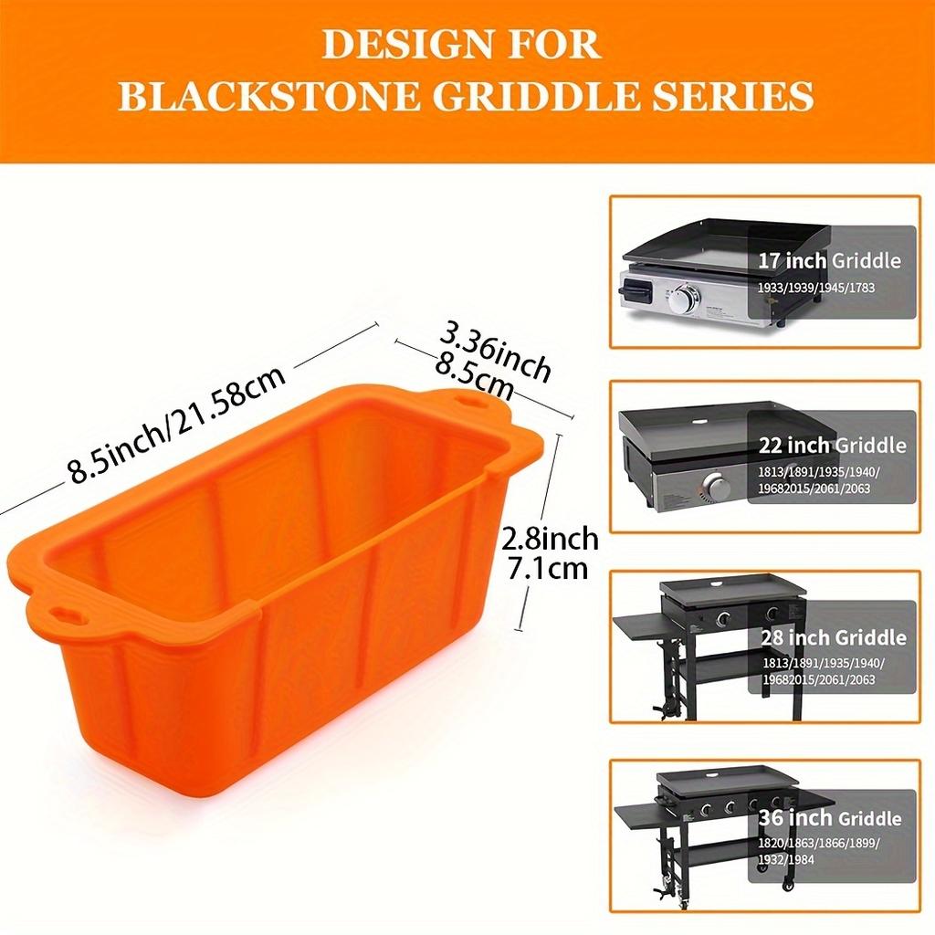 Silicone Grease Cup Liner for Blackstone Grill - Reusable, Drip Pan Design, Easy-to-Clean, Heat-Resistant, Ideal for Griddle Rear Grease Collection