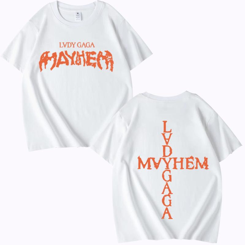 Lady Gaga Mayhem New Album T Shirt men women Oversized 100% Cotton cool Hot sale short sleeve Summer print Unisex plus size tops