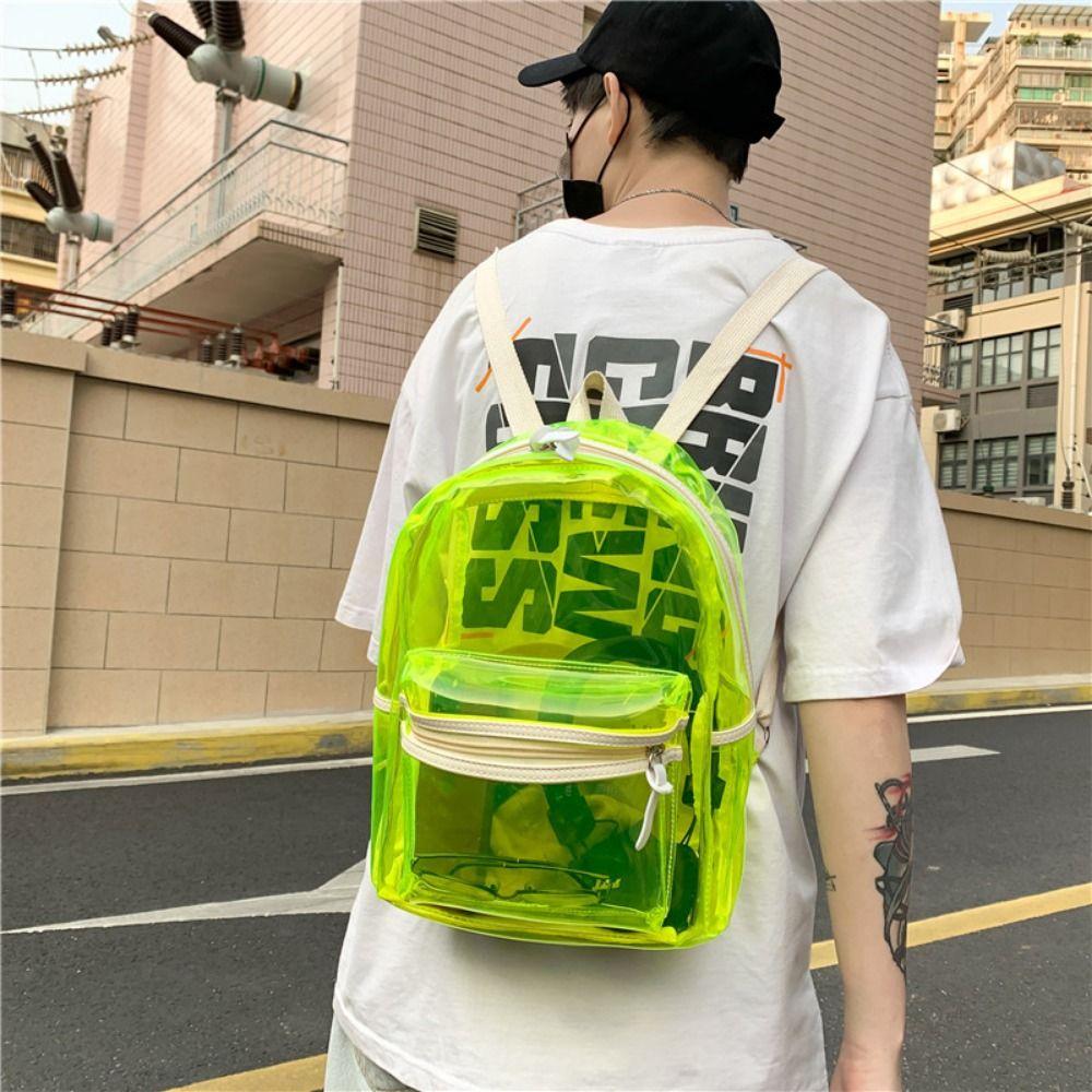 

Adjustable Straps LED Lights Schoolbag Large Capacity Luminous Travel Bag Outdoor помаранчевий