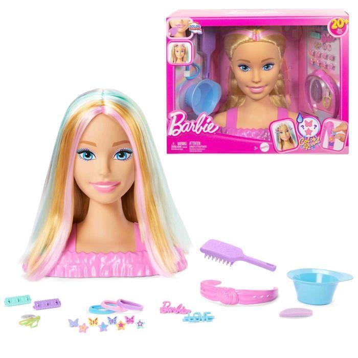 Barbie-Tête À Coiffer Color Reveal-Chevelure Blonde Et Accessoires - 3 Ans+- JFG81