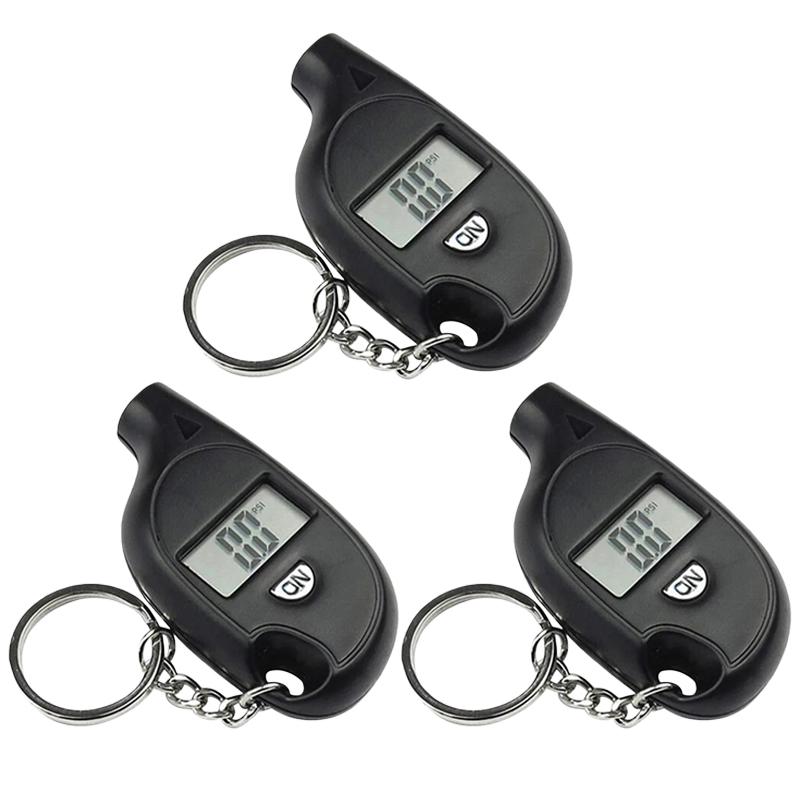 Portable Car Motorcycle Digital Tire Pressure Gauge Tester Inspection Tool Key Chain Tyre Pressure Car Repair Maintenance Tool