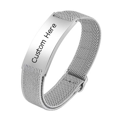 Maßgeschneiderte Elastische Armbänder aus Edelstahl, Kostenlose Gravur Verstellbares Armband Armreif, Personalisierter Schmuck für Damen Herren