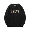 Three-dimensional flocking 1977 men's and women's American high street hoodie sweater trousers casual suit