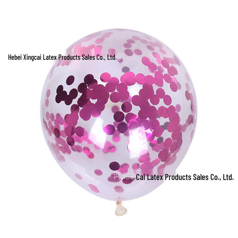 12" Transparent Sequin Balloon with Confetti - Colored Balloon for Christmas Party Decor