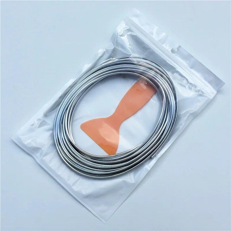 5M/Packung DIY Universal Flexible Innendekoration Auto Styling Zierleiste Chrom Dekoration Streifen
